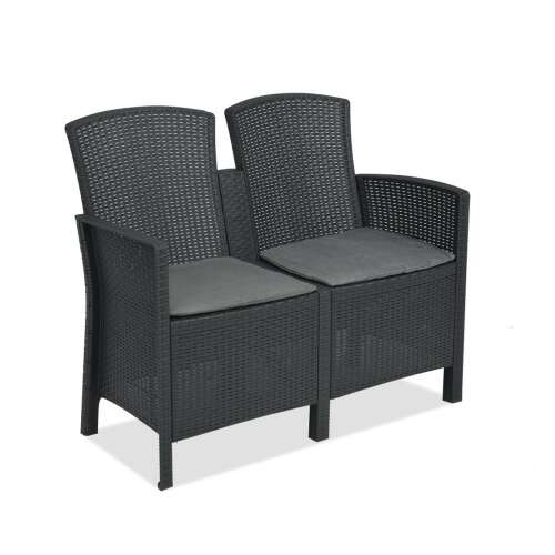 Lima 2-osobowa sofa ogrodowa w kolorze grafitowym