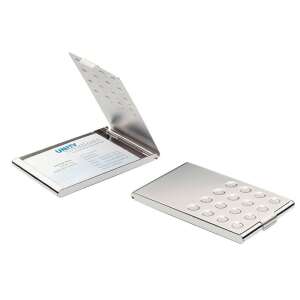 Elegáns Króm Névjegykártyatartó - 20 Kártyához