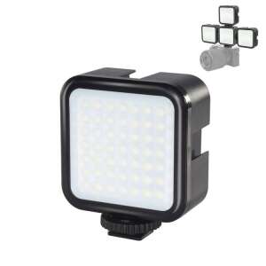 Pulaz PU529B LED camera light, small, black, with adjustable brightness, for video recording, interviews, live streaming, and more - Camera accessory