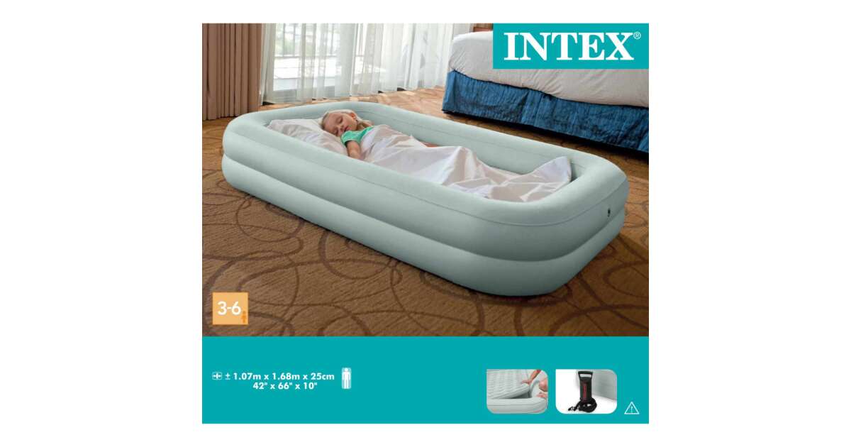 Intex Cuscino Kidz Gonfiabile Blu - Guanciale Da Viaggio Per Piscina E Mare, Morbido E Leggero - 2
