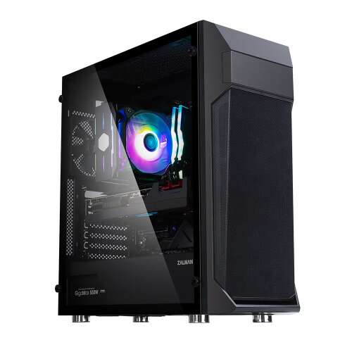 Carcasă computer Zalman Z1 Plus ATX Mid Tower cu panou lateral din sticlă călită