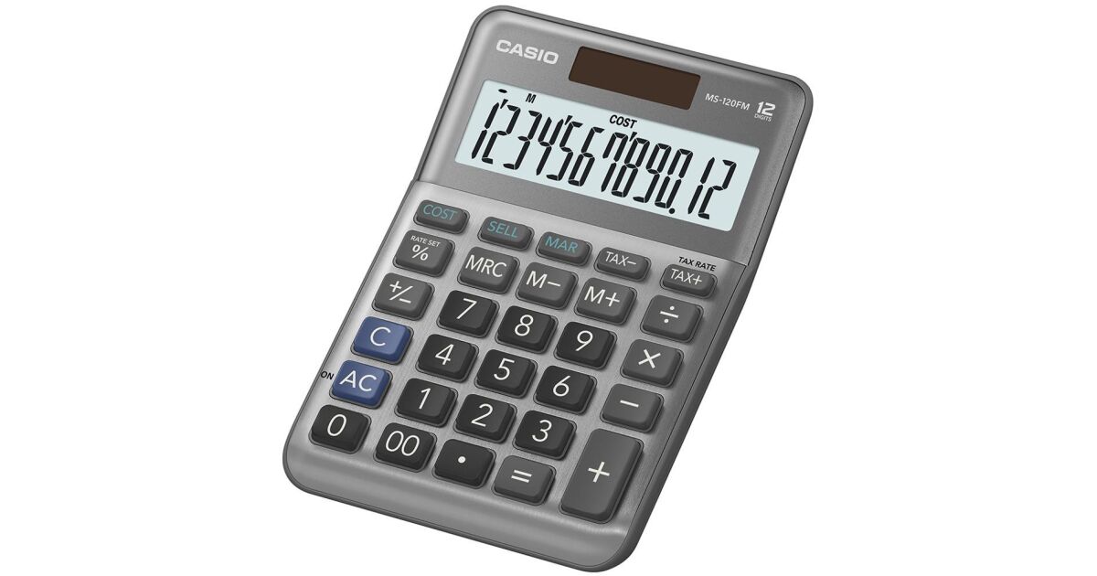 CASIO MS-120 FM 12-digit grey Desktop Calculator