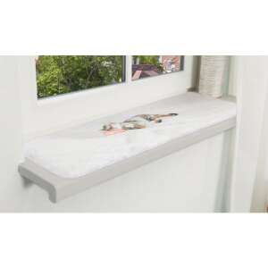 Trixie Leżanka dla Kota na Okno, Szary, 90x28cm, Miękki Plusz, Wygodna, Przytulna, Miejsce do Odpoczynku dla Kota - Legowisko dla kota