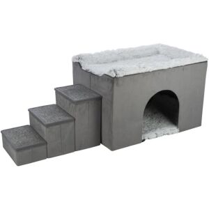 Casă pentru câini Trixie Harvey cu scări, gri, 154x60x60cm - Paturi pentru câini