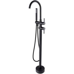 TRENDY S freestanding bathtub faucet, black, floor mounted, round base - Trendy S Faucet