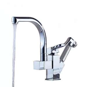 TRENDY S Two-Handle Kitchen Faucet with Pull-Down Sprayer, Chrome - Trendy S Faucet