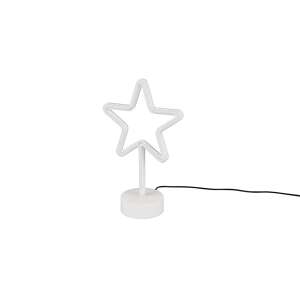 Trio Star 30,5 cm USB stolová lampa, biely tvar hviezdy - Lampy&osvetlenie