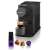 DeLonghi EN510.B Nespresso kapszulás kávéfőző, fekete, elülső nézet kapszulákkal