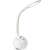 Platinet LED Schreibtischlampe und Nachtlicht 7W weiß (PDL20), weiß, flexibler Arm, runder Sockel, farbiges Nachtlicht