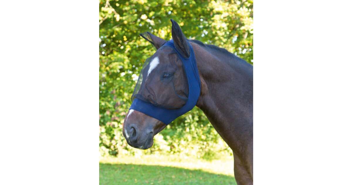 Covalliero Fliegenschutzmaske Mit Reißverschluss - Eng Anliegend & Super Feinmaschig Für Pferde