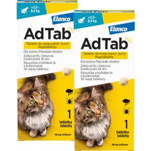 AdTab kullancs és bolha elleni rágótabletta macskáknak (3 tablettás kiszerelés | 2-8 kg | 3 x 48 mg) 82536747 Bolha- és kullancsriasztók