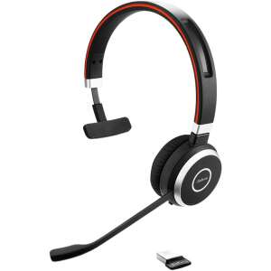 Jabra Evolve 65 SE UC Mono Bluetooth Headset Black, wireless headset with microphone and USB dongle - Jabra Headphone