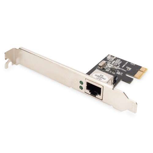 Digitus DN-10130-1 Gigabit Ethernet PCI Express hálózati kártya, 1000 Mbps, hálózati adapter, számítógépes kártya, PC kártya, hálózati interfész kártya, NIC - Hálózati kártya