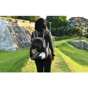 Pet Carrier Backpack with Window #black-white