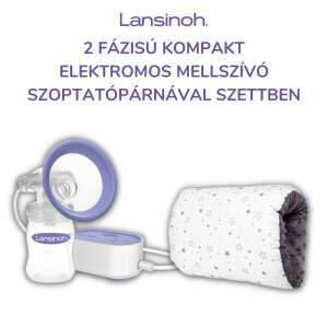 Lansinoh 2 fázisú kompakt elektromos mellszívó + szoptatópárnával szettben 63098004 