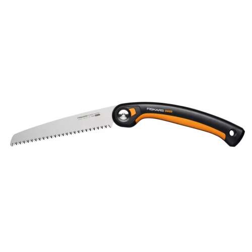Fiskars SW69 Plus folding saw, black and orange