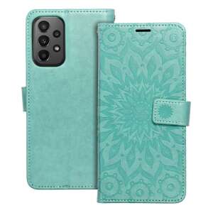 Samsung Galaxy A23 5G phone case, green mandala design, Forcell Mezzo, flip case, wallet case, magnetic closure, card holder - Phone Case