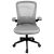 Szürke ergonomikus irodai szék elölnézete állítható magassággal