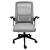 Elölnézet a szürke ergonomikus hálós irodai székről
