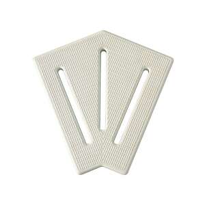 Túlfolyó sarokelem 45 fokos 300mm, fehér műanyag rács - Túlfolyórács & Profil