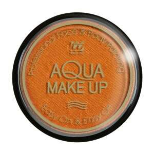Aqua Make Up arc-és testfesték, metálos hatású, narancssárga, 15 g - Widmann