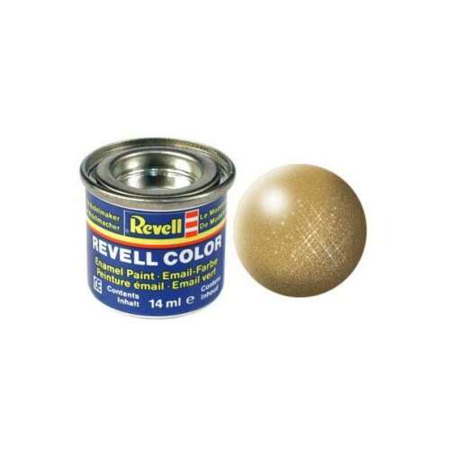 Revell Color Metallic Gold Emailfarbe für Modellbau, 14 ml