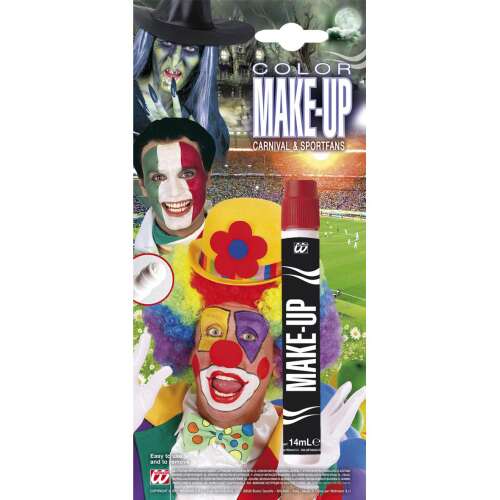 Piros arcfestő stift, 14ml, Color Make-up, karneválra, halloweenre és sport szurkolóknak