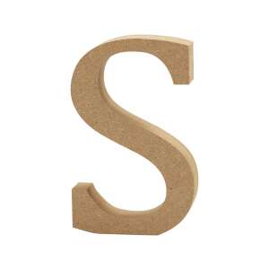 Litera naturală S din lemn MDF - 13 cm - 1 buc 80550832 - Inscripții din lemn & elemente decorative