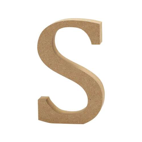 Litera naturală S din lemn MDF - 13 cm - 1 buc 80550832