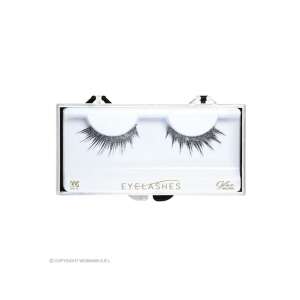 Ezüst csillogó műszempilla pár átlátszó műanyag tokban - Widmann