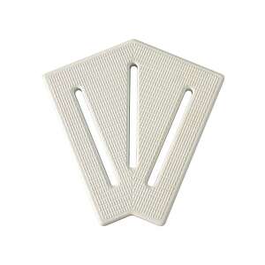 Túlfolyó sarokelem 45 fokos 145mm, fehér műanyag túlfolyó rács - Túlfolyórács & Profil