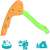 Timeless Tools Foldable Plastic Slide, green and orange slide for kids, outdoor indoor play equipment, pool, beach, garden