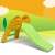 Timeless Tools Foldable Plastic Slide, green and orange slide for kids, outdoor indoor play equipment