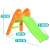 Timeless Tools Foldable Plastic Slide, green and orange slide for kids, outdoor and indoor play, dimensions
