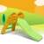 Timeless Tools Foldable Plastic Slide, green and orange slide for kids, outdoor and indoor play, slide in a garden setting