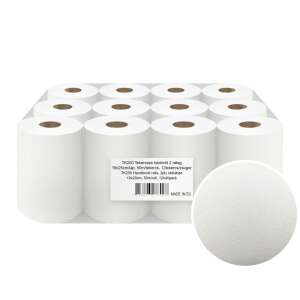 Prosoape de hârtie Alpha Mini 2 straturi, 12 role/pachet, 50m/rolă, fabricate în UE - Prosoape de hârtie