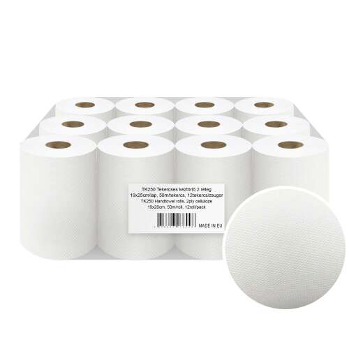 Alpha Mini хартиени кърпи за ръце 2 слоя, 12 ролки/опаковки, 50м/ролка, произведени в ЕС