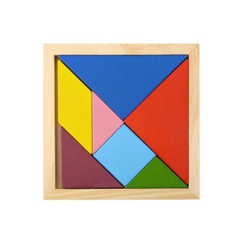 Tangram puzzle, 7-dielna drevená vzdelávacia hračka pre deti