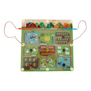 Farmos magnetická guľôčková dráha pre batoľatá, náučná hračka s farmárskou tematikou - Logické hry