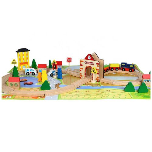 Set de trenulețe cu bază de puzzle urban 131797560