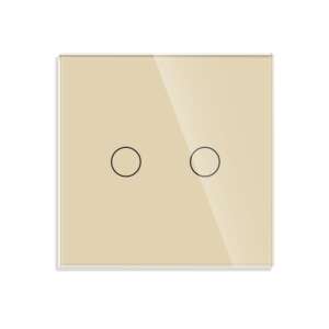 LUXION Dupla Alternatív Váltó Üveg Érintőkapcsoló RF433 elülső oldala - Okos eszköz