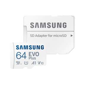 Memóriakártya MicroSD Samsung Evo Plus SD Adapterrel, Memória 64 GB, UHS-I interfész 63125592 