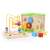 Wooden activity cube with bead maze, shape sorter, gears, and clock, 5 in 1 toy for toddlers