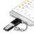 USB 3.0 - USB-C OTG adapter kulcstartóval, csatlakoztatható telefonhoz