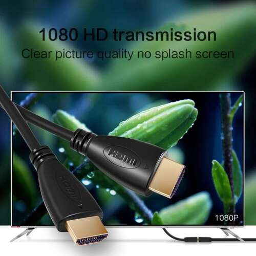 HDMI kábel, 1.5 méter, aranyozott apa-apa csatlakozó