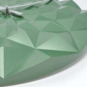 Designer precision geometric analog wall clock, DIAMOND model, metal green, MCT 60.3063.04 63133699