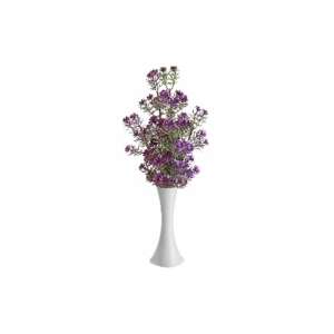Artificial flower arrangement in a white vase, 60 cm, GLN 417Y - Artificial Plant & Flower