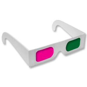 Magenta-zöld 3D szemüveg - Papírkeretes fehér 63135657 