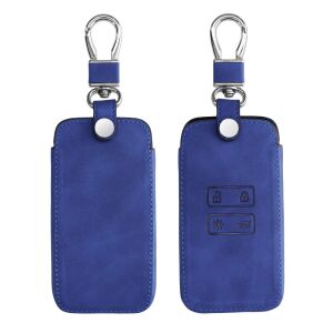 Husa Cheie Auto pentru Renault / Dacia - 4 Butoane - Keyless Go, kwmobile, Piele nabuc, Alb, 48564.17 131476509 - Kwmobile