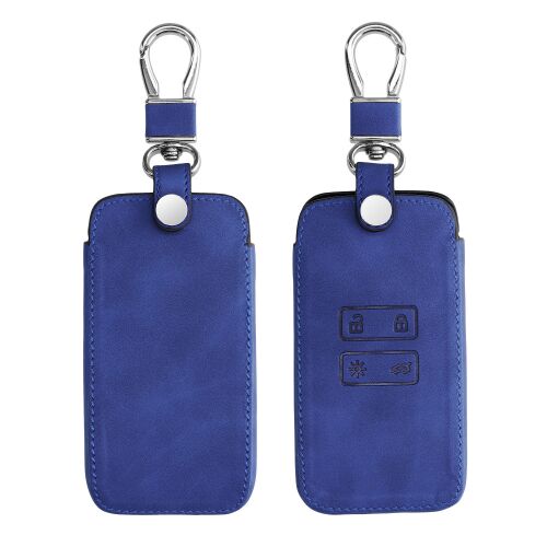 Renault / Dacia Car Key Cover - 4 Buttons - Keyless Go, kwmobile, Nubuck Leather, White, 48564.17 131476509